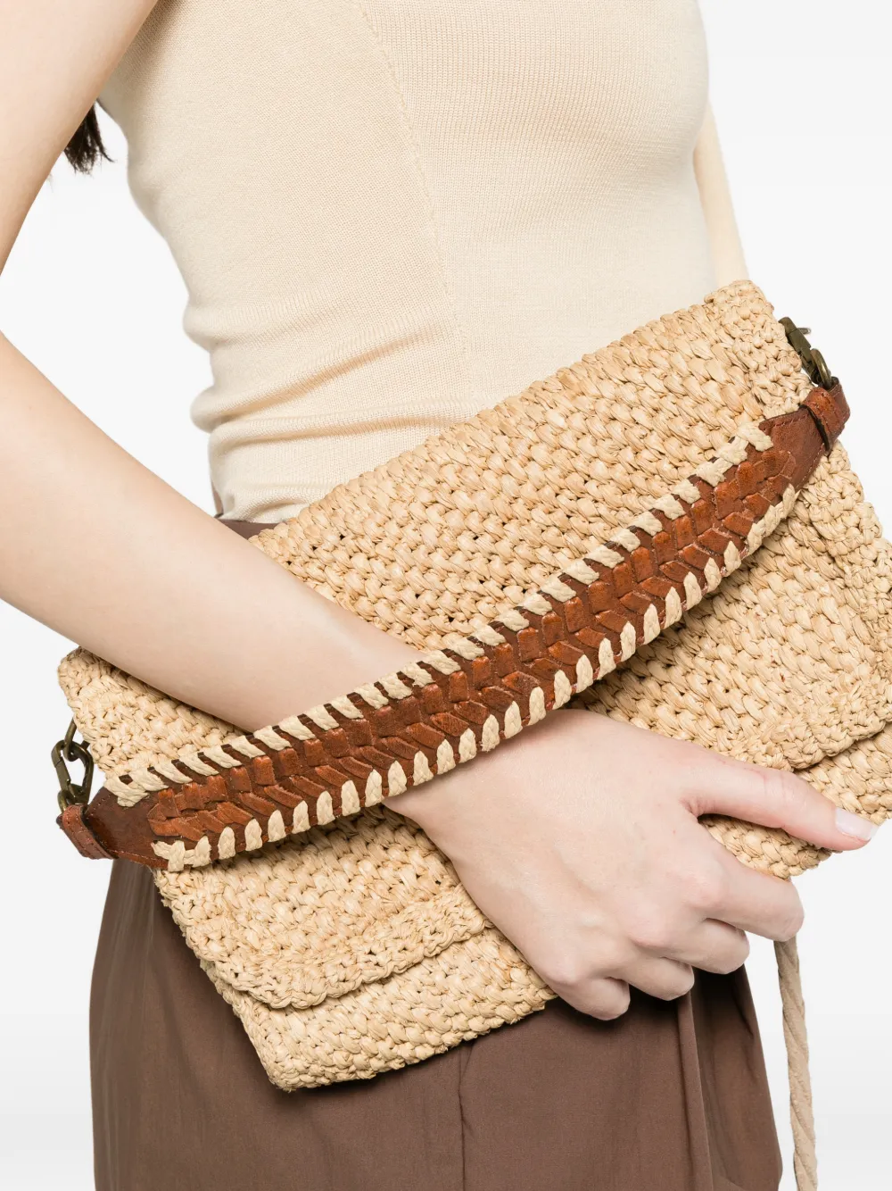  Ibeliv Opera Braided Raffia Tote Bag - Neutrals 