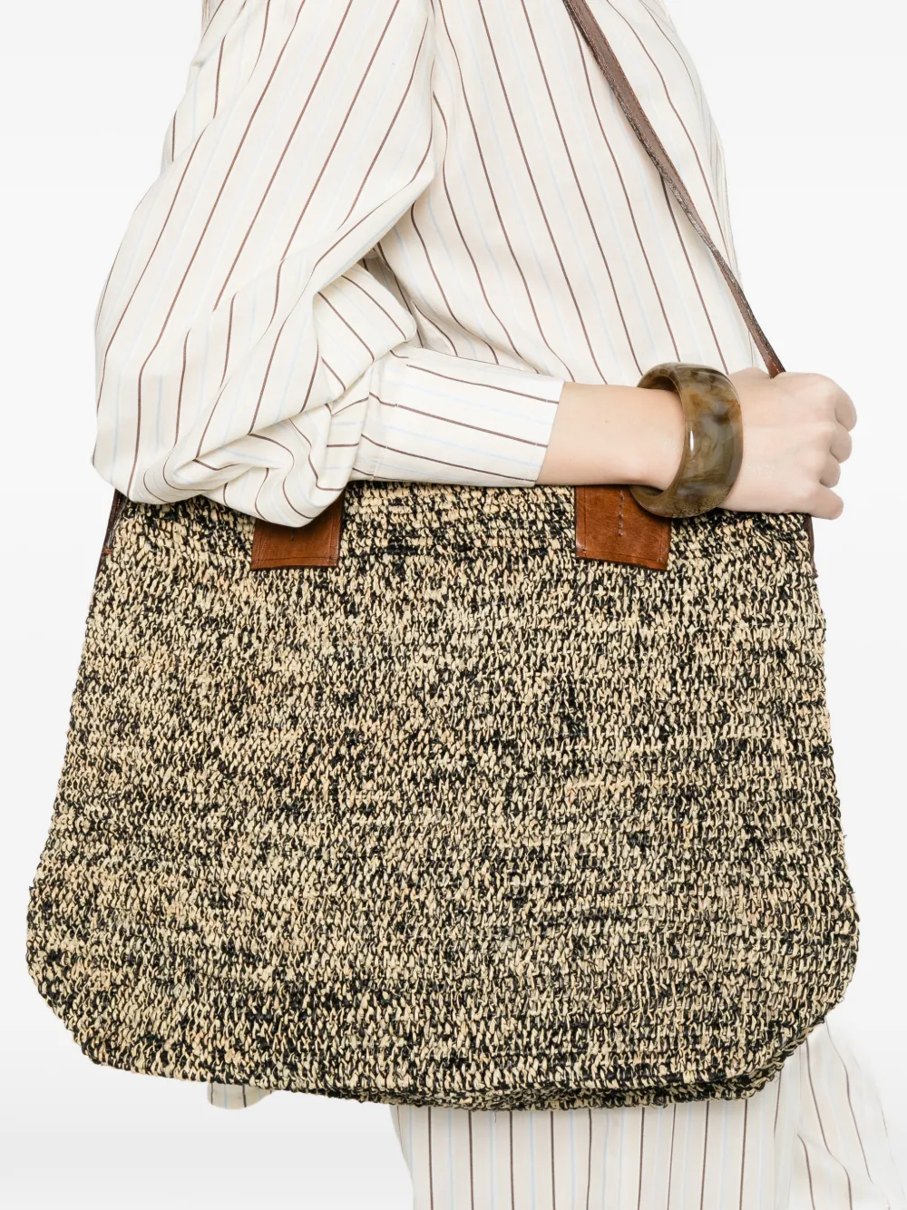  Ibeliv Raffia Tote Bag - Black 
