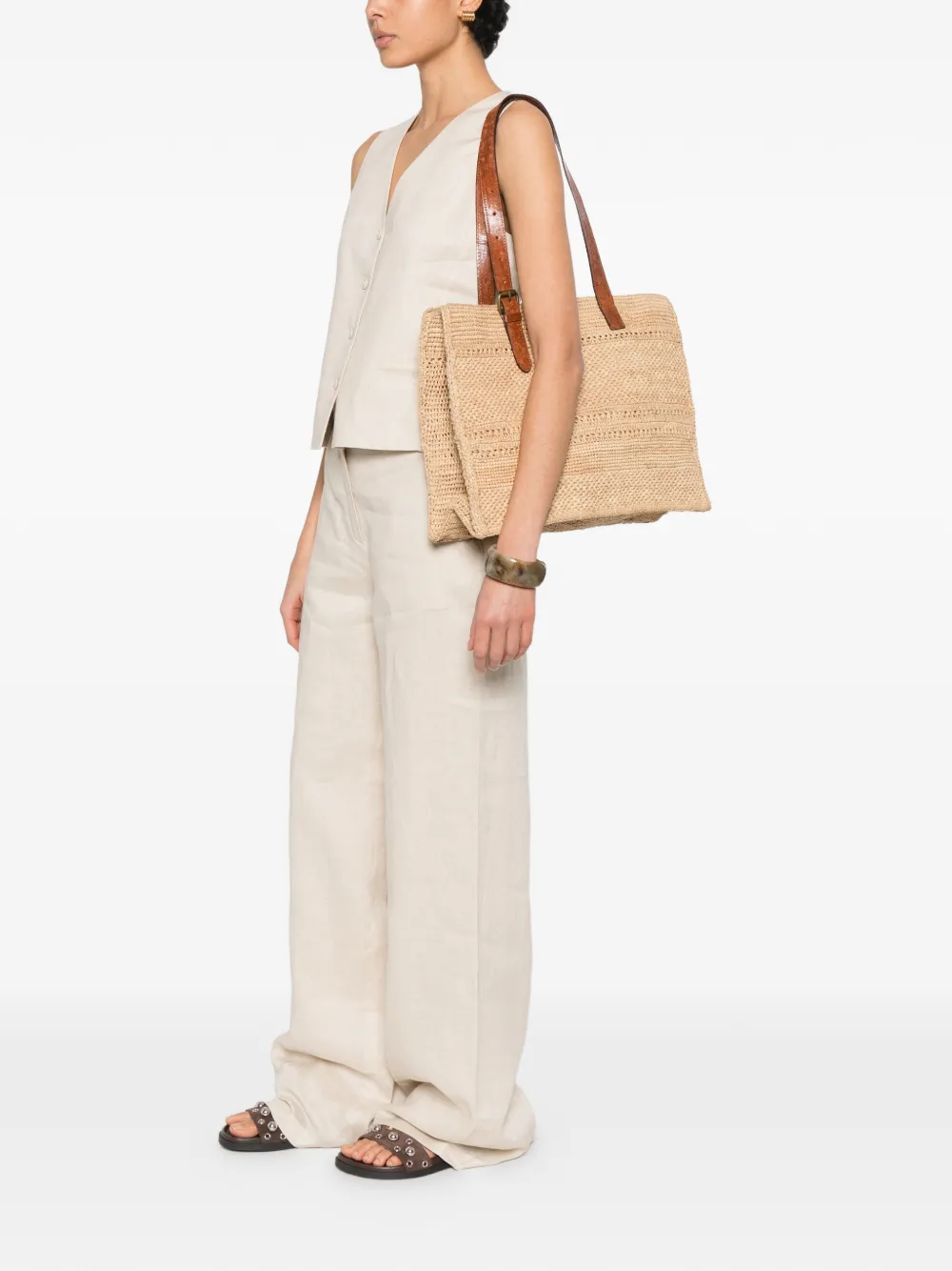 Nomade Woven-Raffia Tote Bag