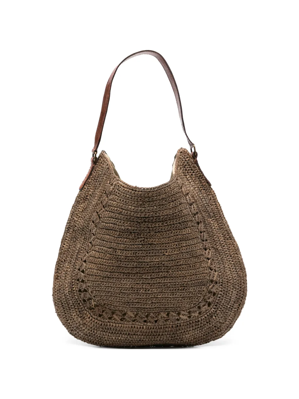 IBELIV raffia tote bag - Marrone