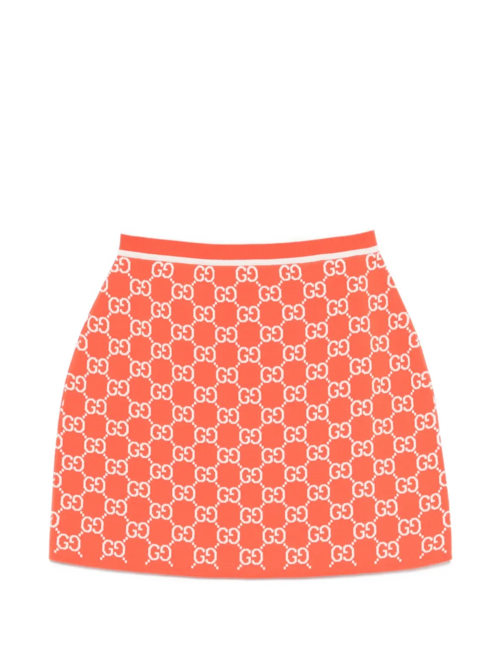 Gucci patterned mini skirt - Orange