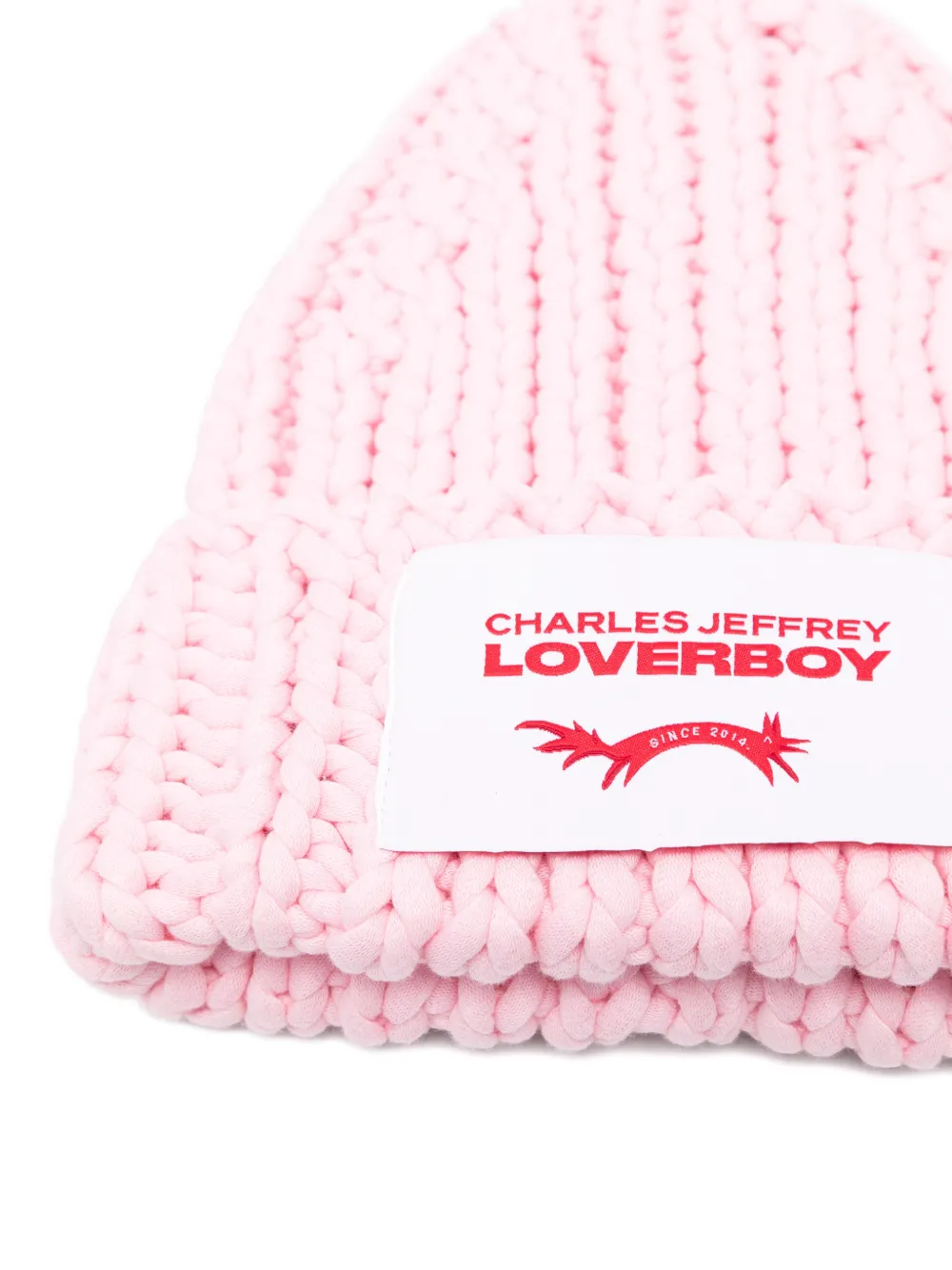 Charles Jeffrey Loverboy Chubby gebreide muts Roze