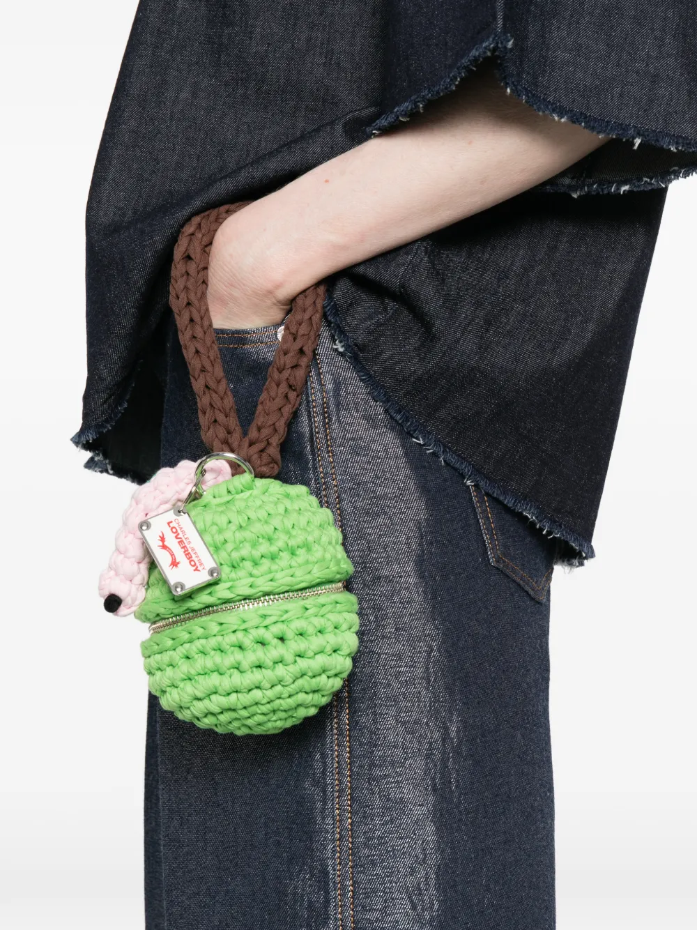  Charles Jeffrey Loverboy Logo-plaque Clutch Bag - Green 