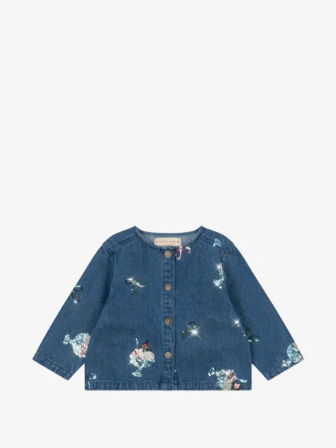 Konges Sløjd sequin-embellished denim jacket