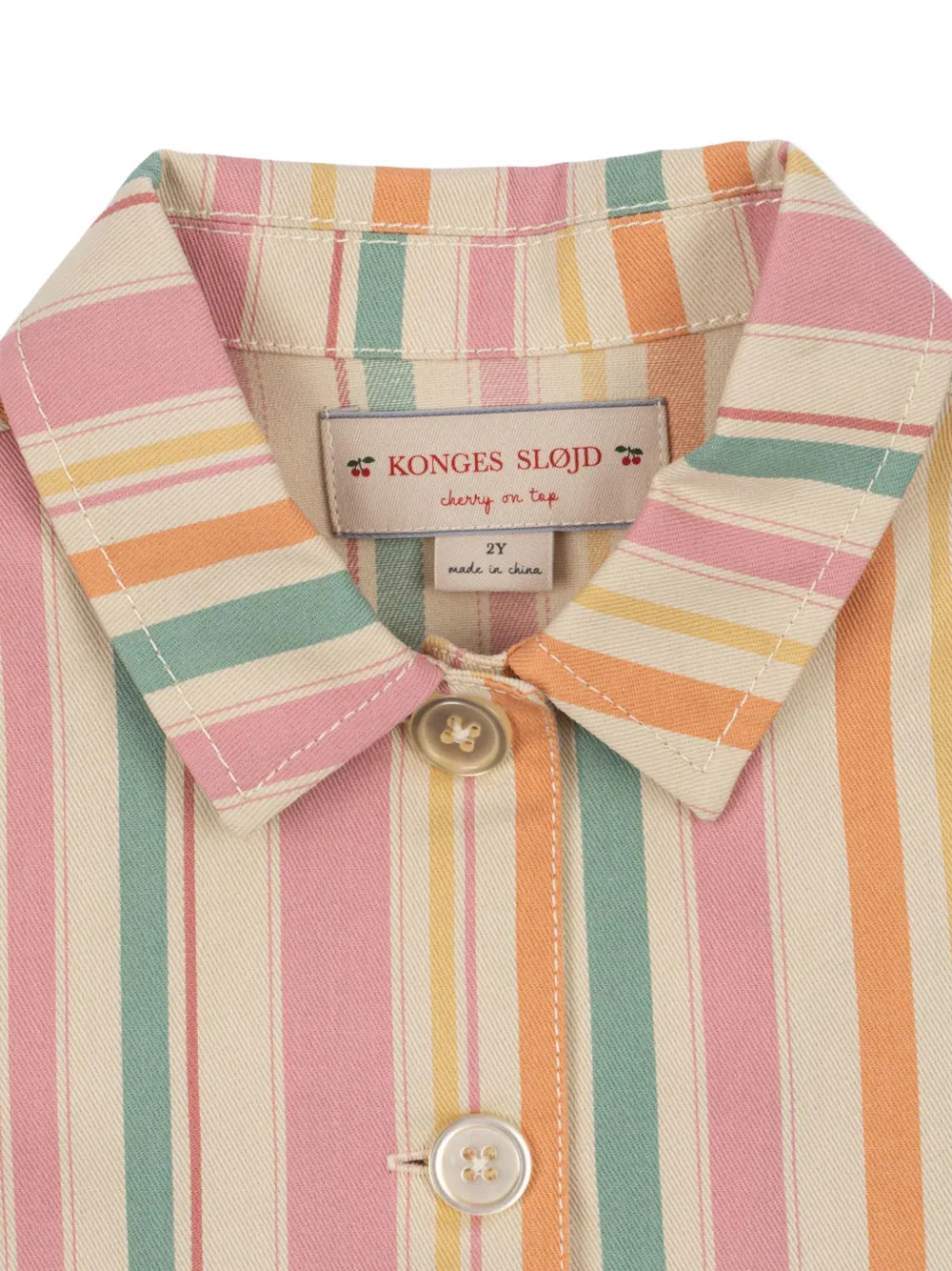  Konges Sløjd Striped Front-pockets Jacket - Yellow 