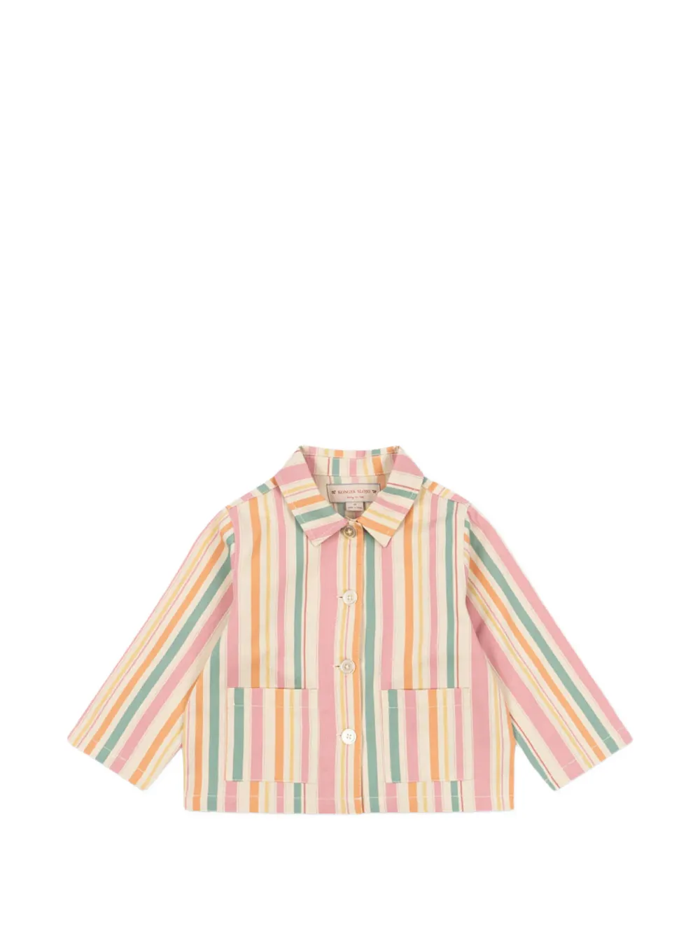 Konges Sløjd striped front-pockets jacket - Giallo