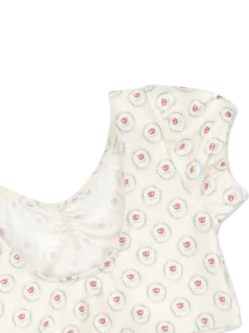 Konges Sløjd Bikini met bloemenprint en ruches Beige