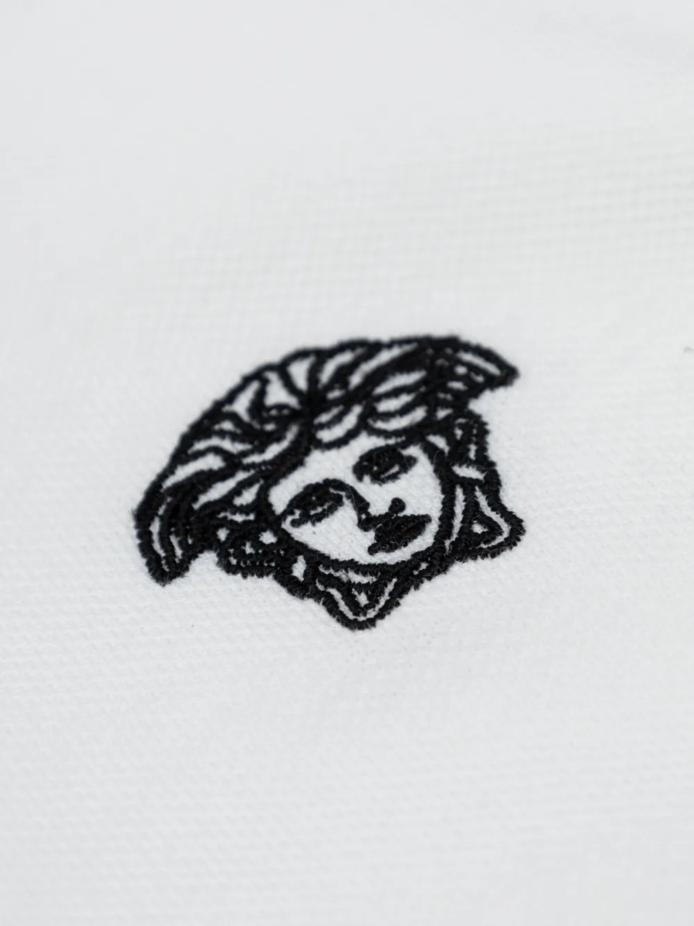 Versace Kids Poloshirt met logodetail Wit