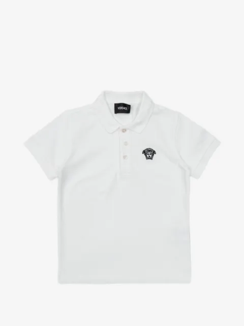 Versace Kids playera tipo polo con logo