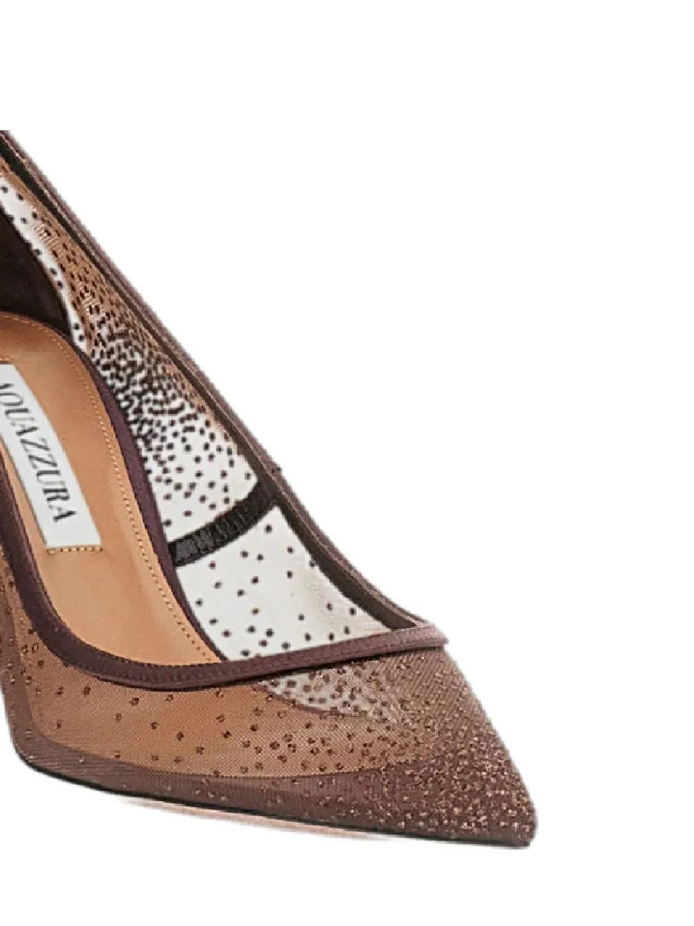 Aquazzura Mesh pumps met stras Wit