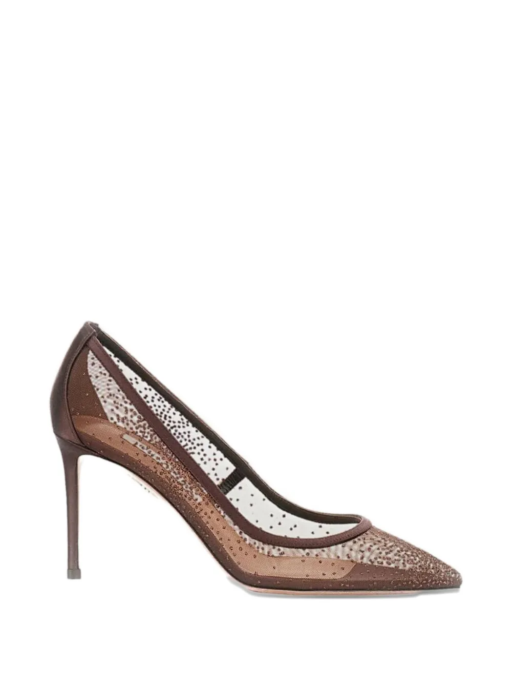 Aquazzura mesh rhinestone pumps - Bianco