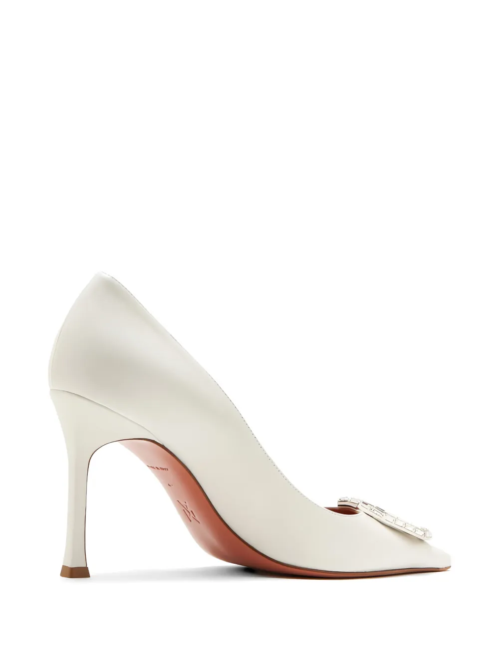 Amina Muaddi Camelia pumps verfraaid met kristallen Wit
