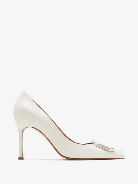 Amina Muaddi Camelia crystal-embellishment pumps