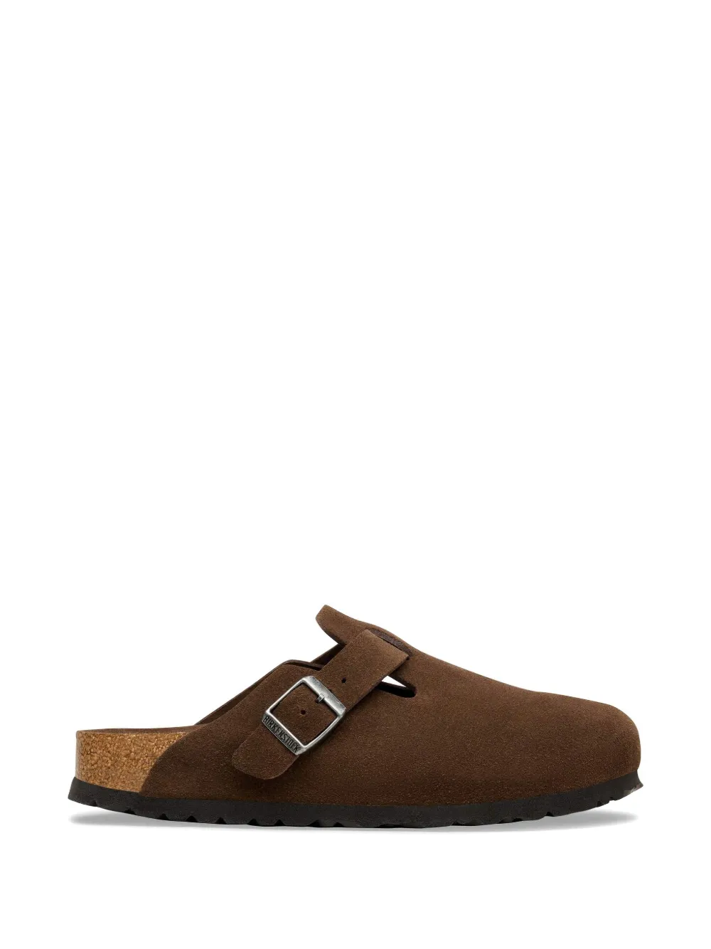 Birkenstock Boston buckled-strap slippers - Marrone