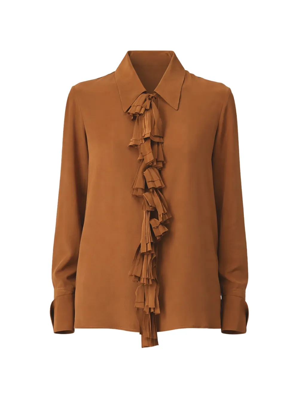 Liviana Conti ruffled shirt - Brown