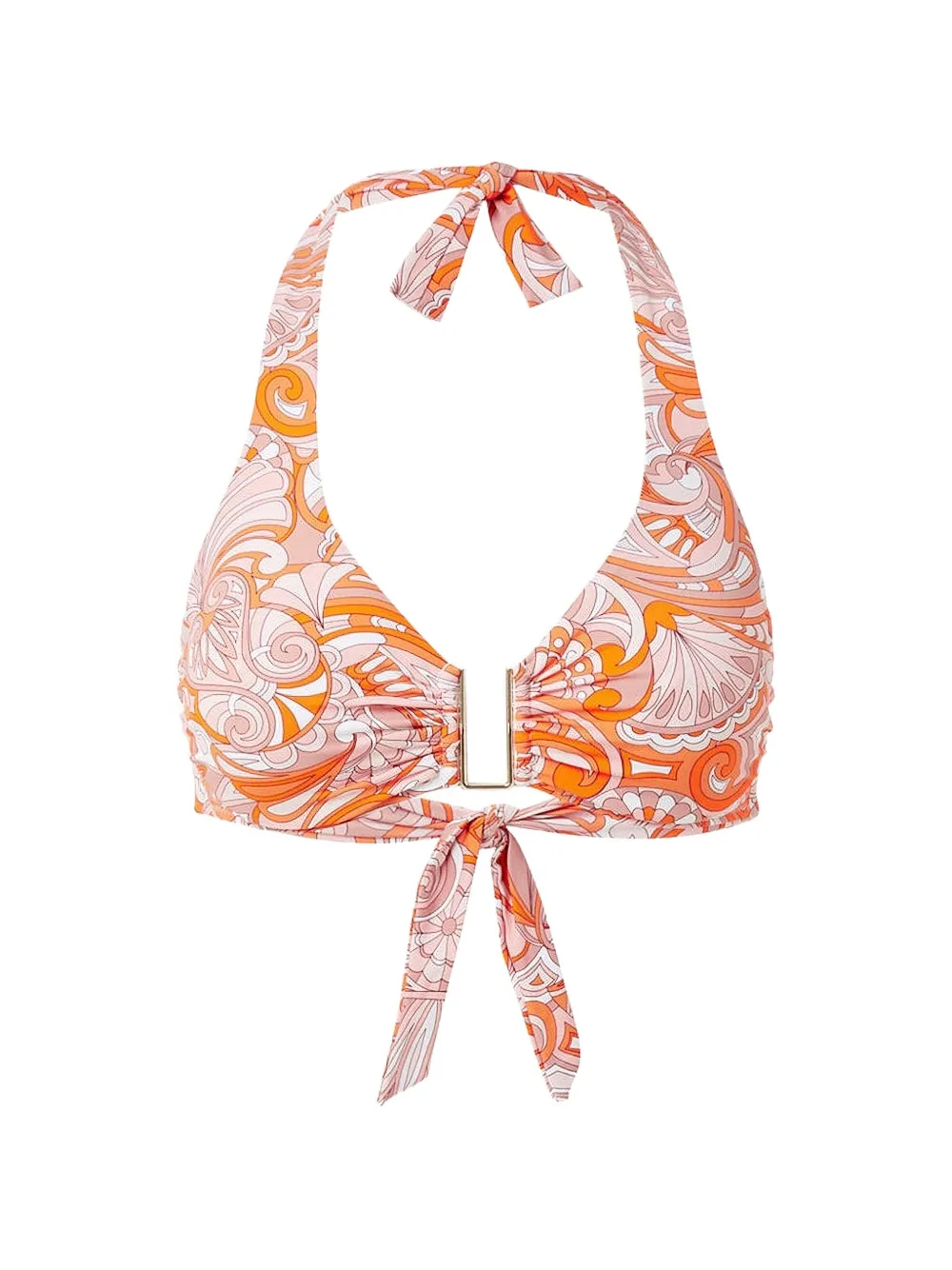 Melissa Odabash Colombia knot print bikini top - Rosa