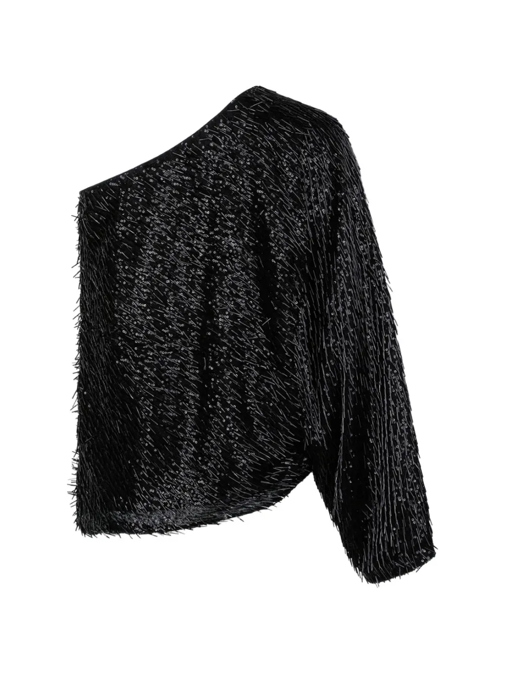  Federica Tosi One-shoulder Sequins Blouse - Black 