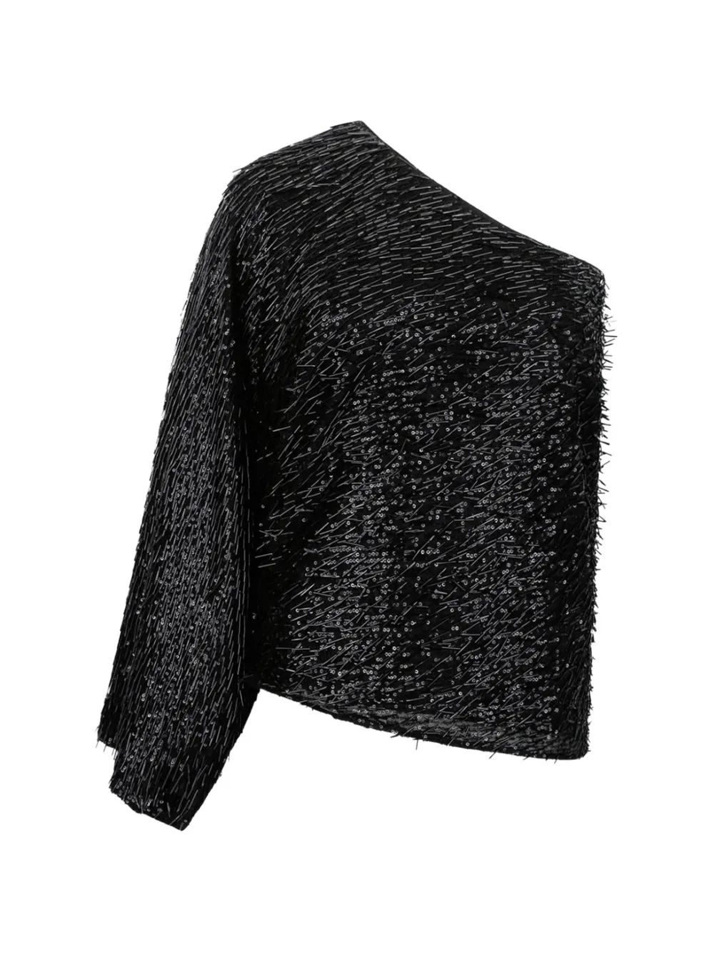 Federica Tosi one-shoulder sequins blouse - Nero