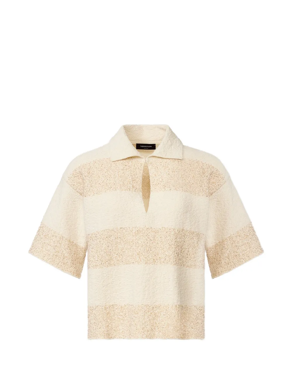 Fabiana Filippi striped collared knitwear - Toni neutri