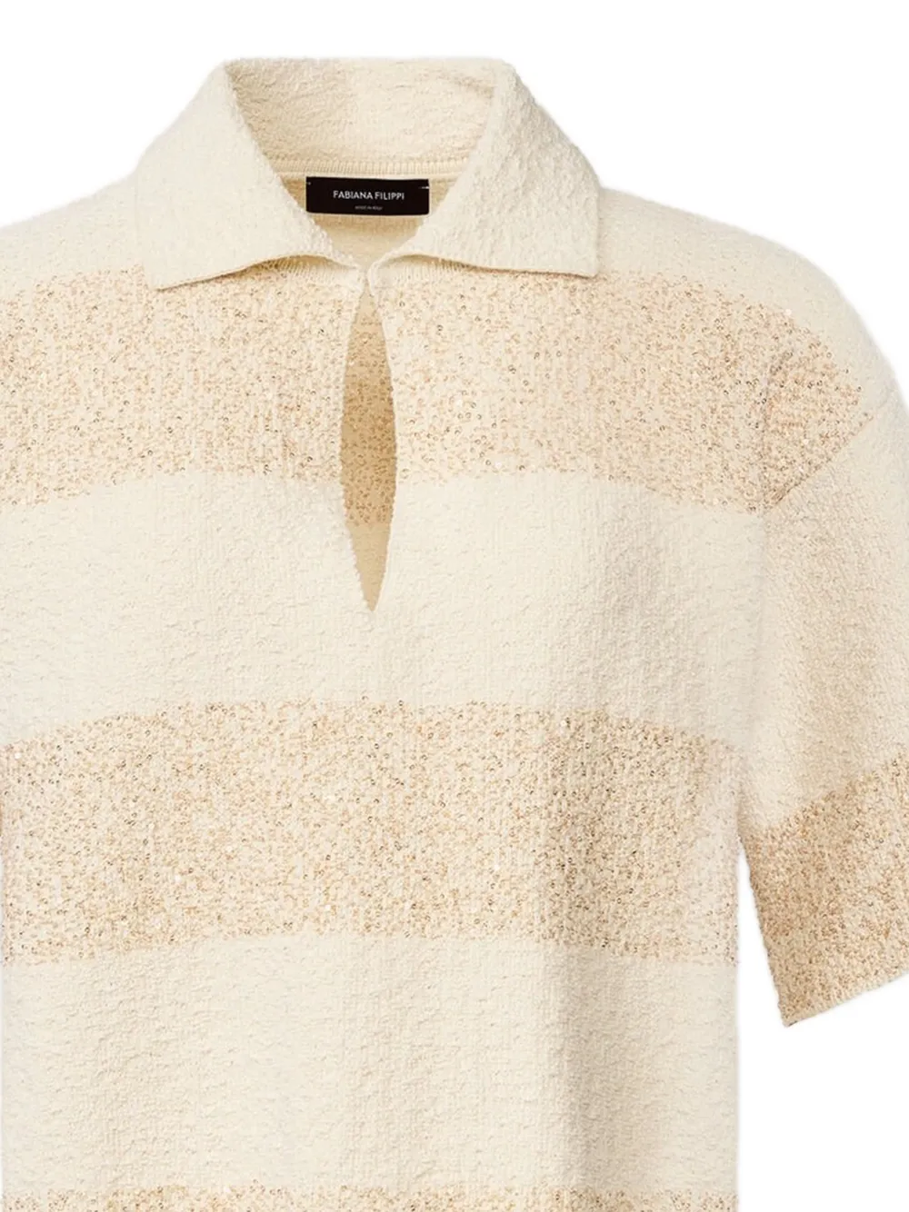 Striped Collared Knitwear