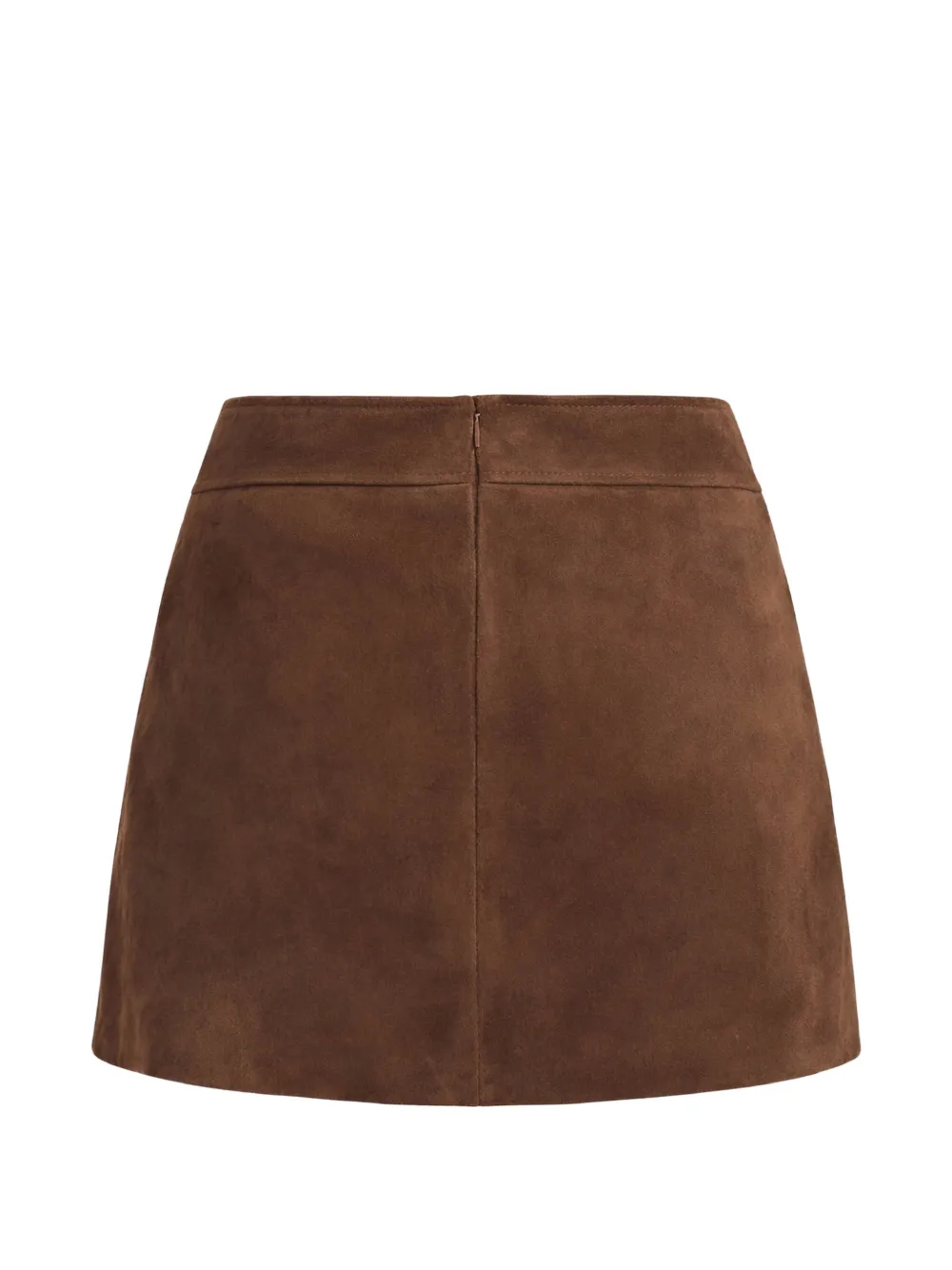  Reformation Layla Mini Low-waist Suede Skirt - Brown 