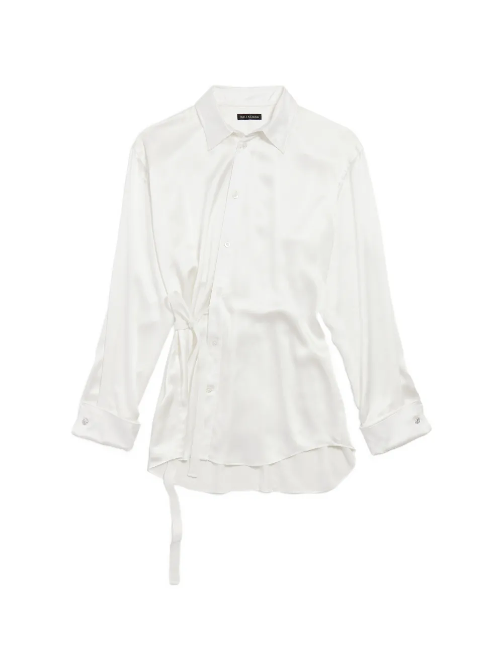 Balenciaga Camicia con nodo alla vita - Bianco