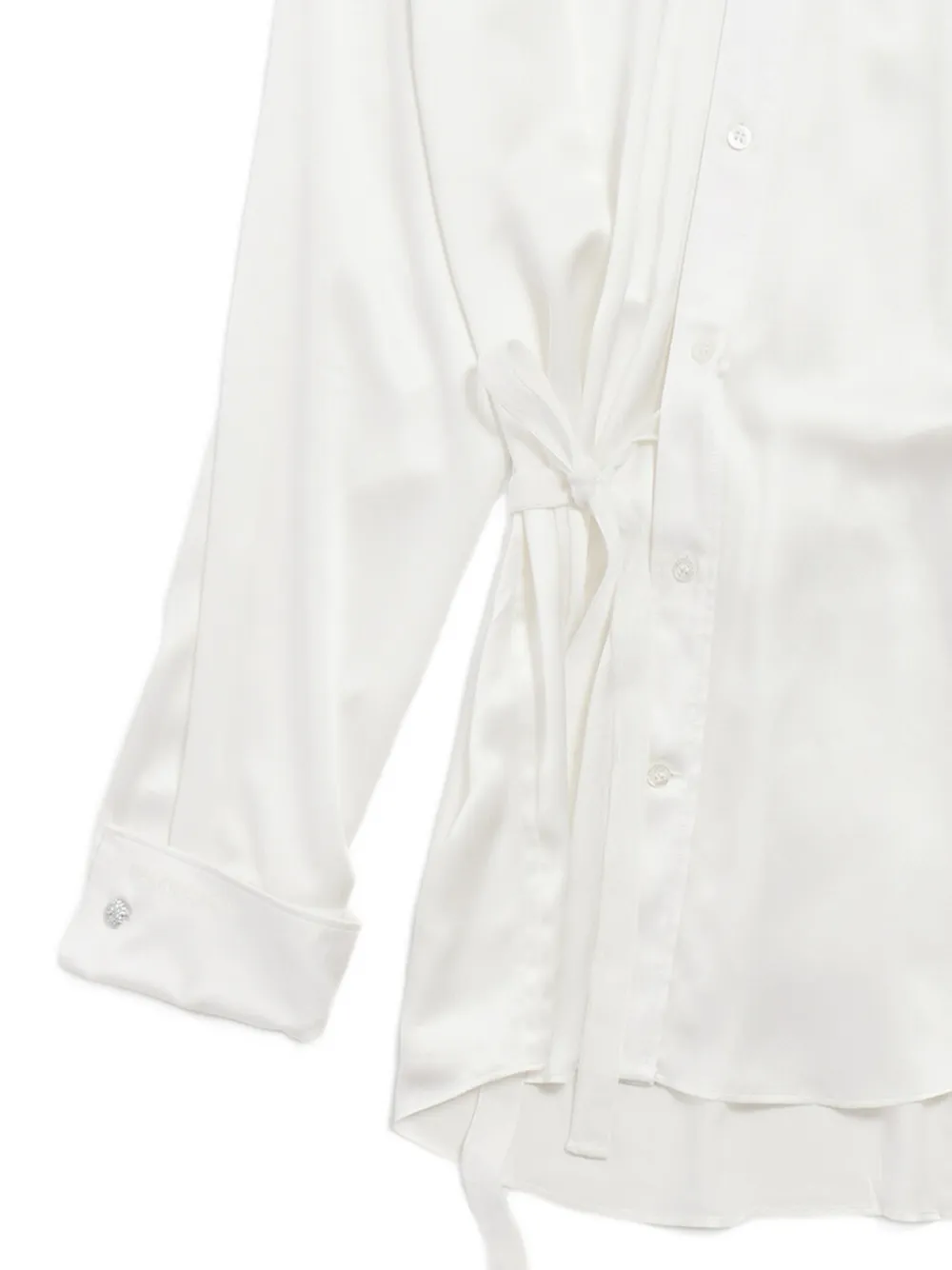Balenciaga Shirt met gestrikte taille Wit