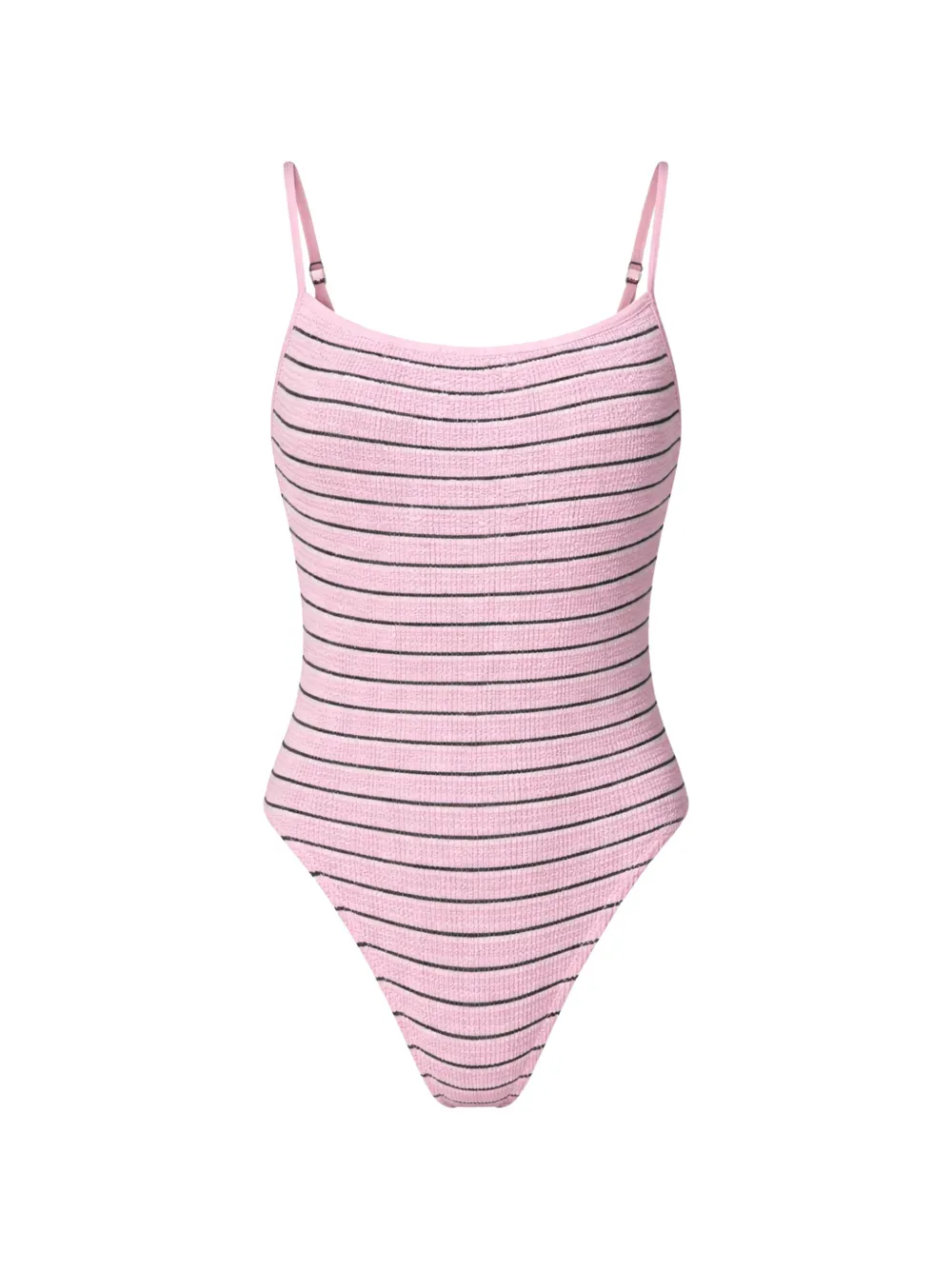 Bond-eye striped swimsuit - Rosa