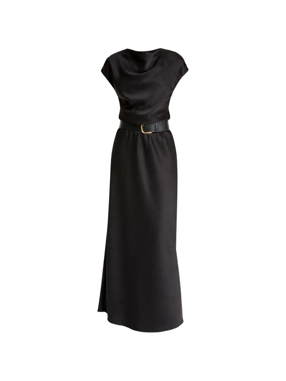Vince cowl-neck belt dress - Nero