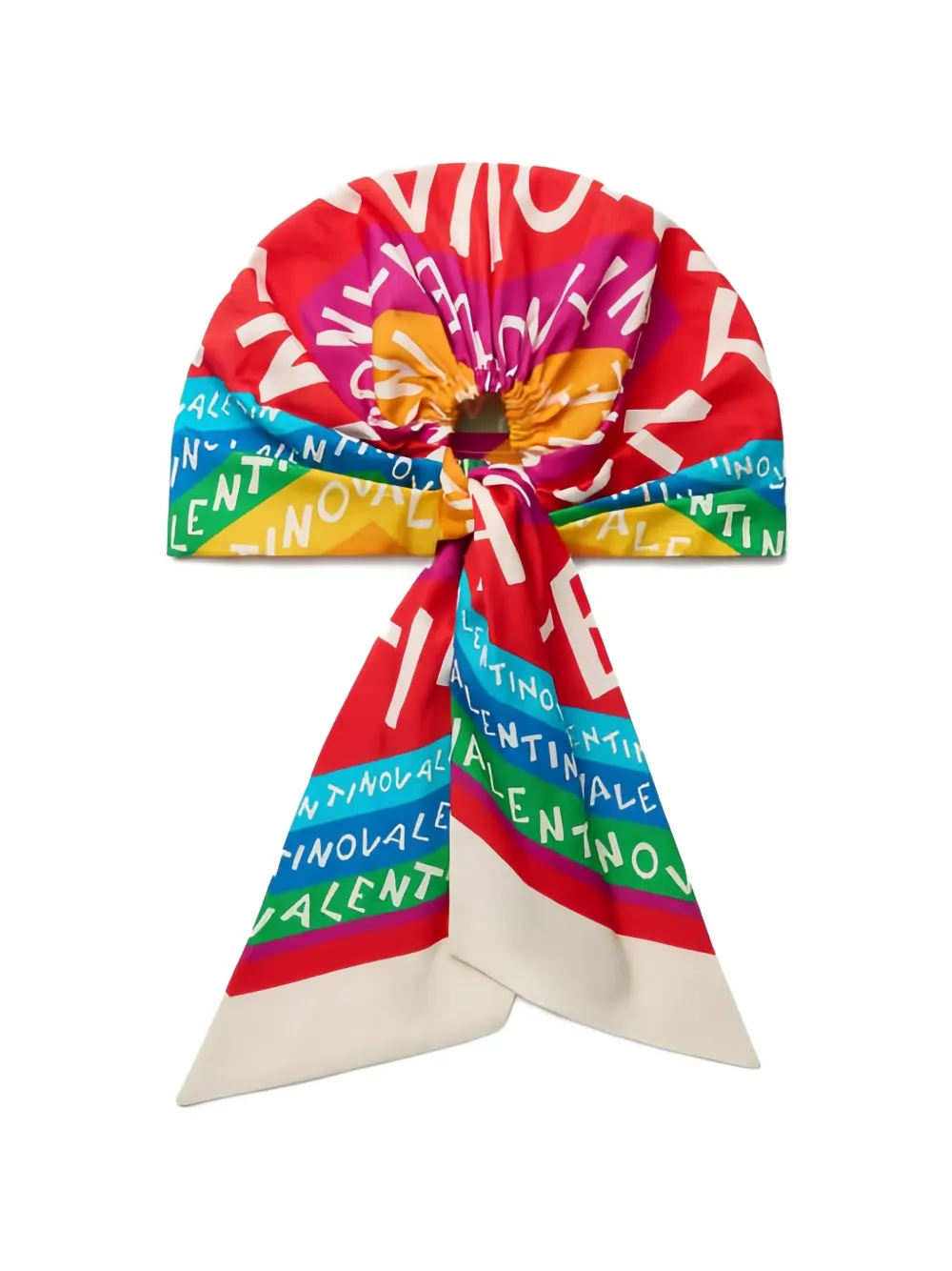  Valentino Garavani Printed Silk Headband - Red 