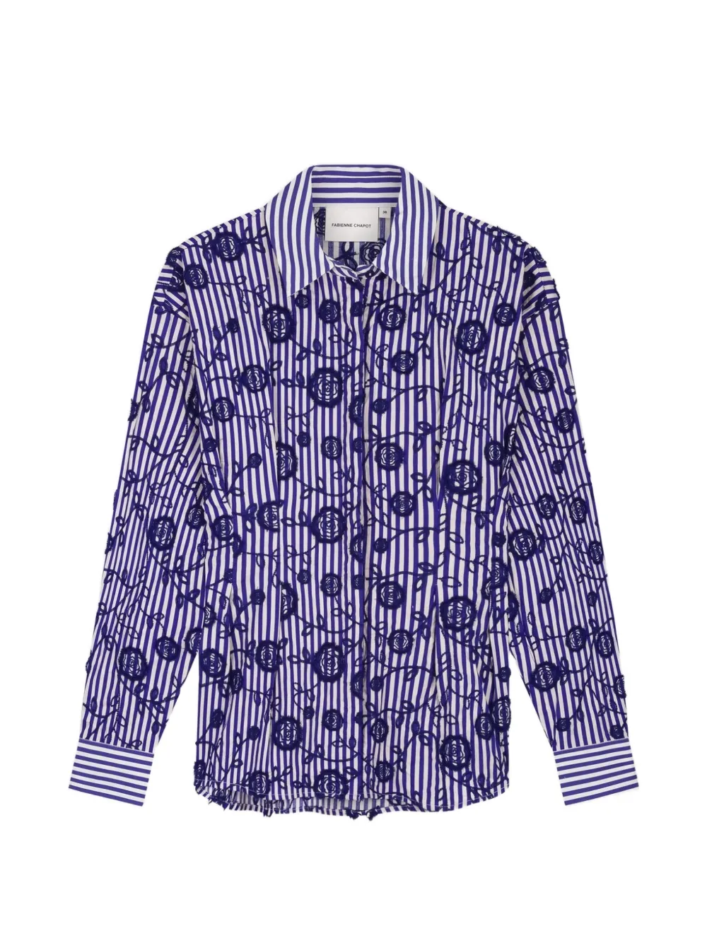 Fabienne Chapot striped floral shirt - Blu