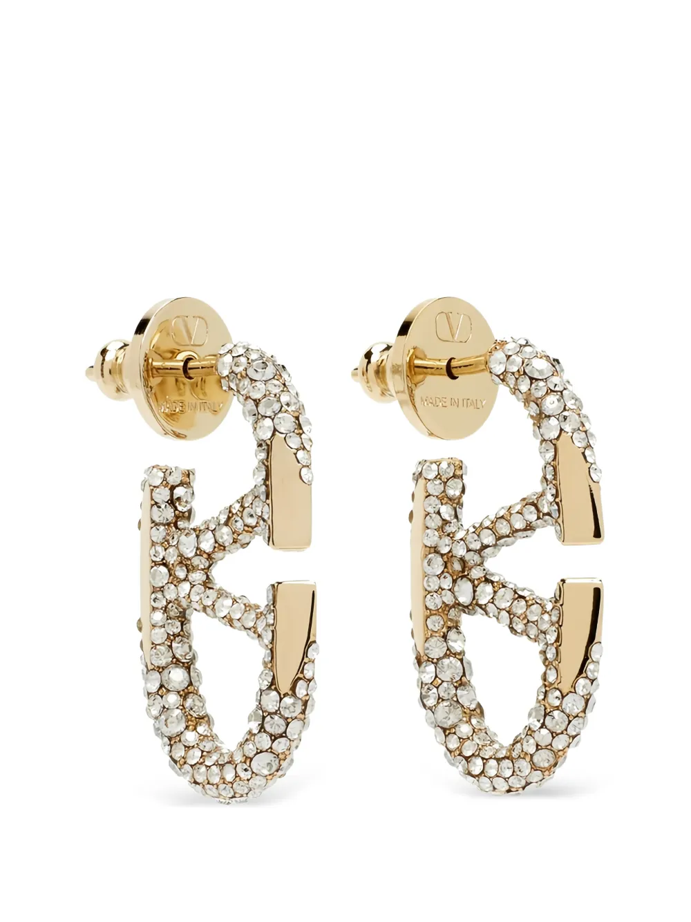 Valentino Garavani studded logo earrings - Oro