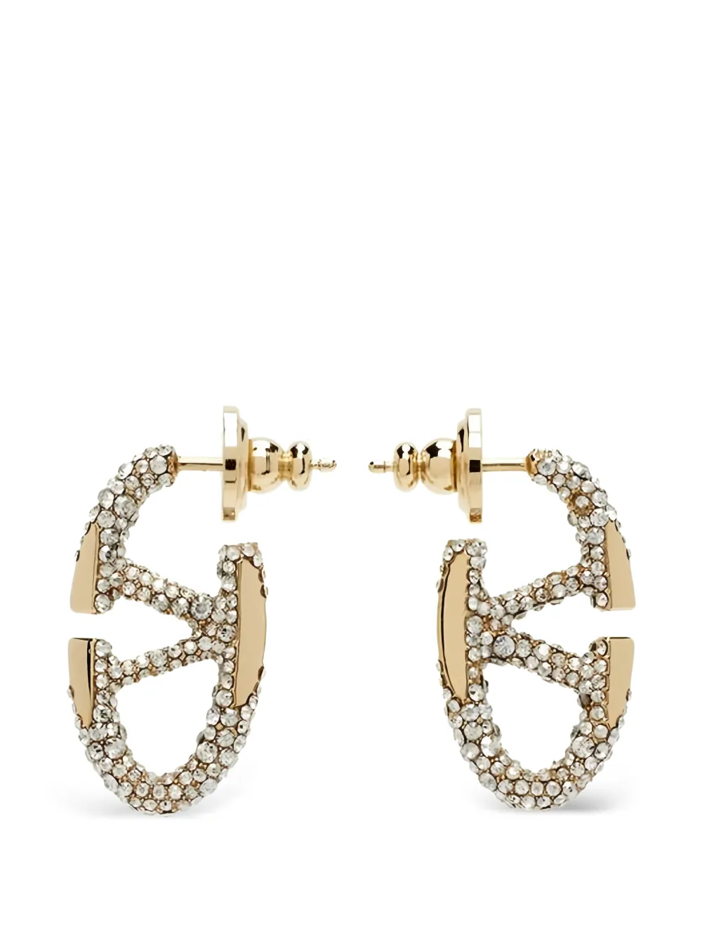  Valentino Garavani Studded Logo Earrings - Gold 