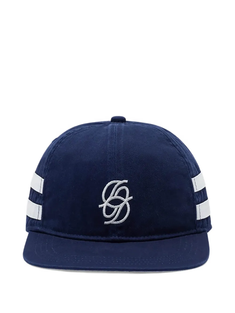 Drôle De Monsieur logo striped baseball cap - Blu