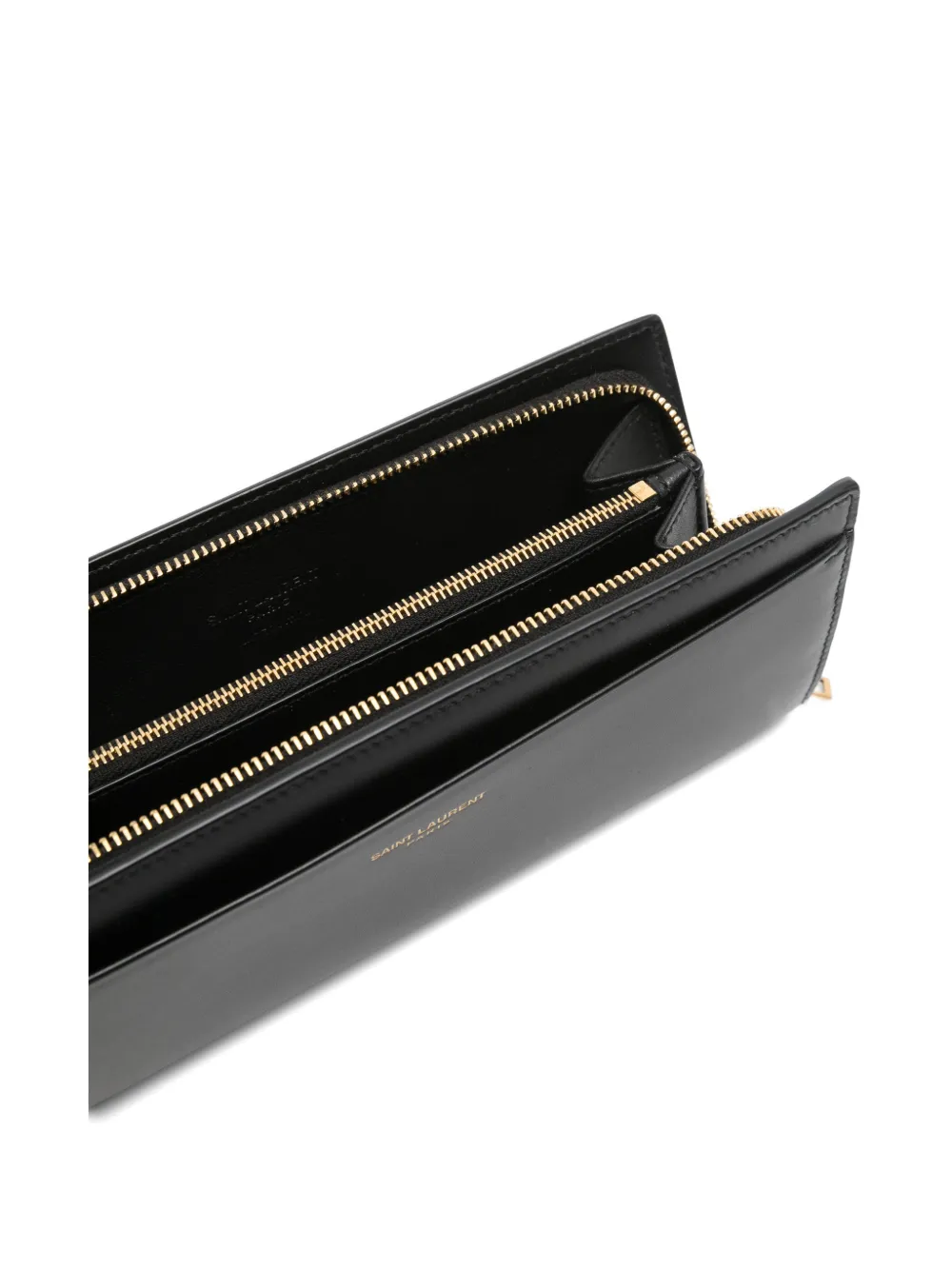 Saint Laurent Portemonnee met rits Zwart