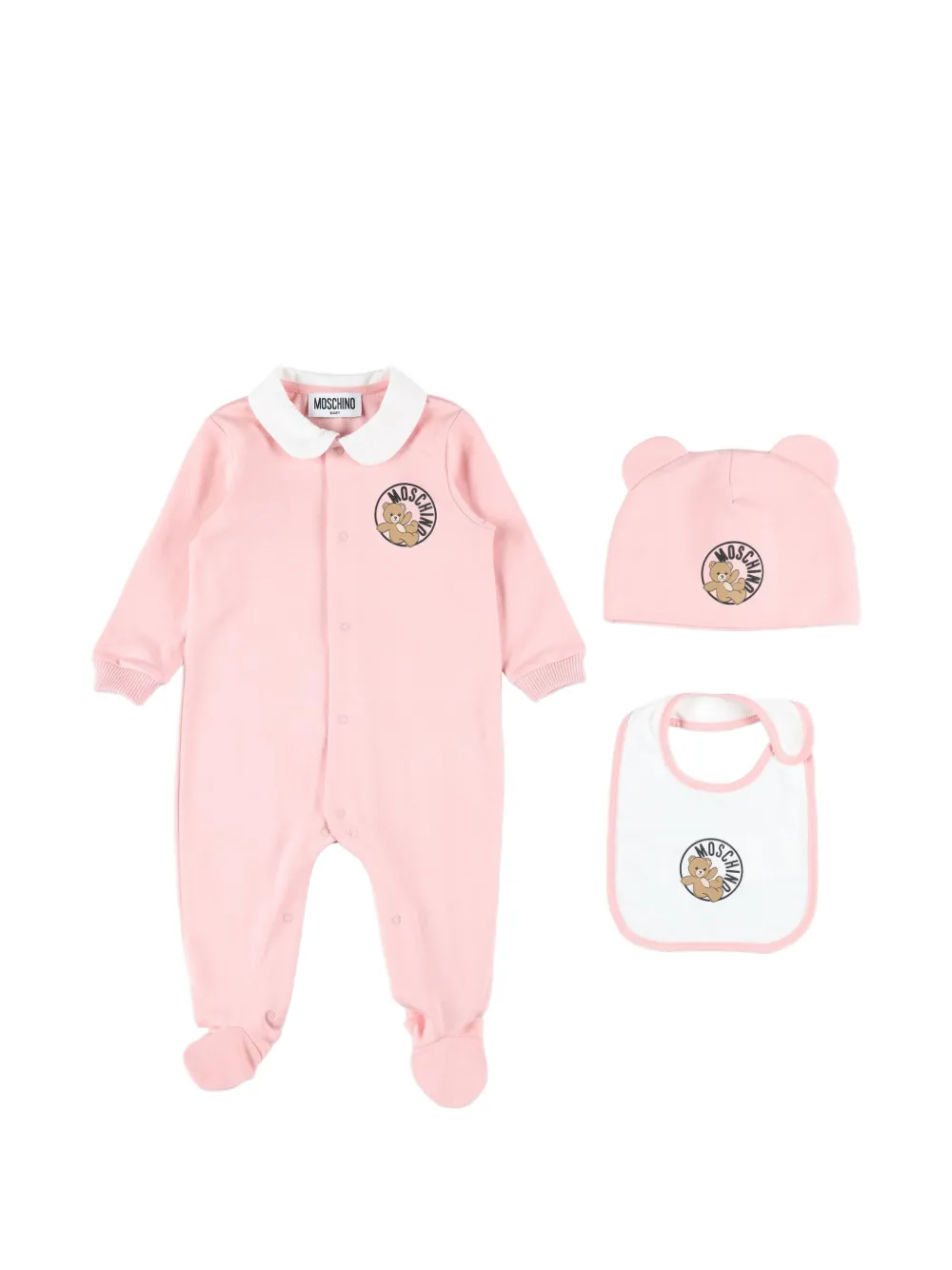 Moschino Kids Strampler mit Logo (3er-Set) - Rosa