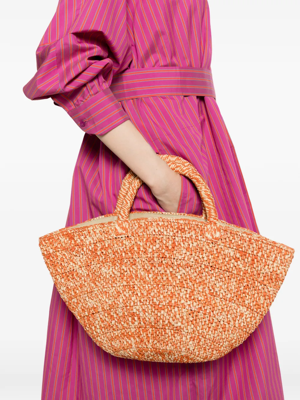  Ibeliv Woven Raffia Tote Bag - Orange 