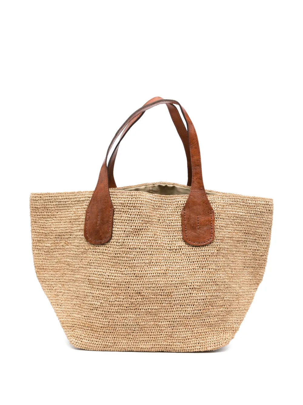IBELIV Tokyo II raffia handle tote bag - Toni neutri