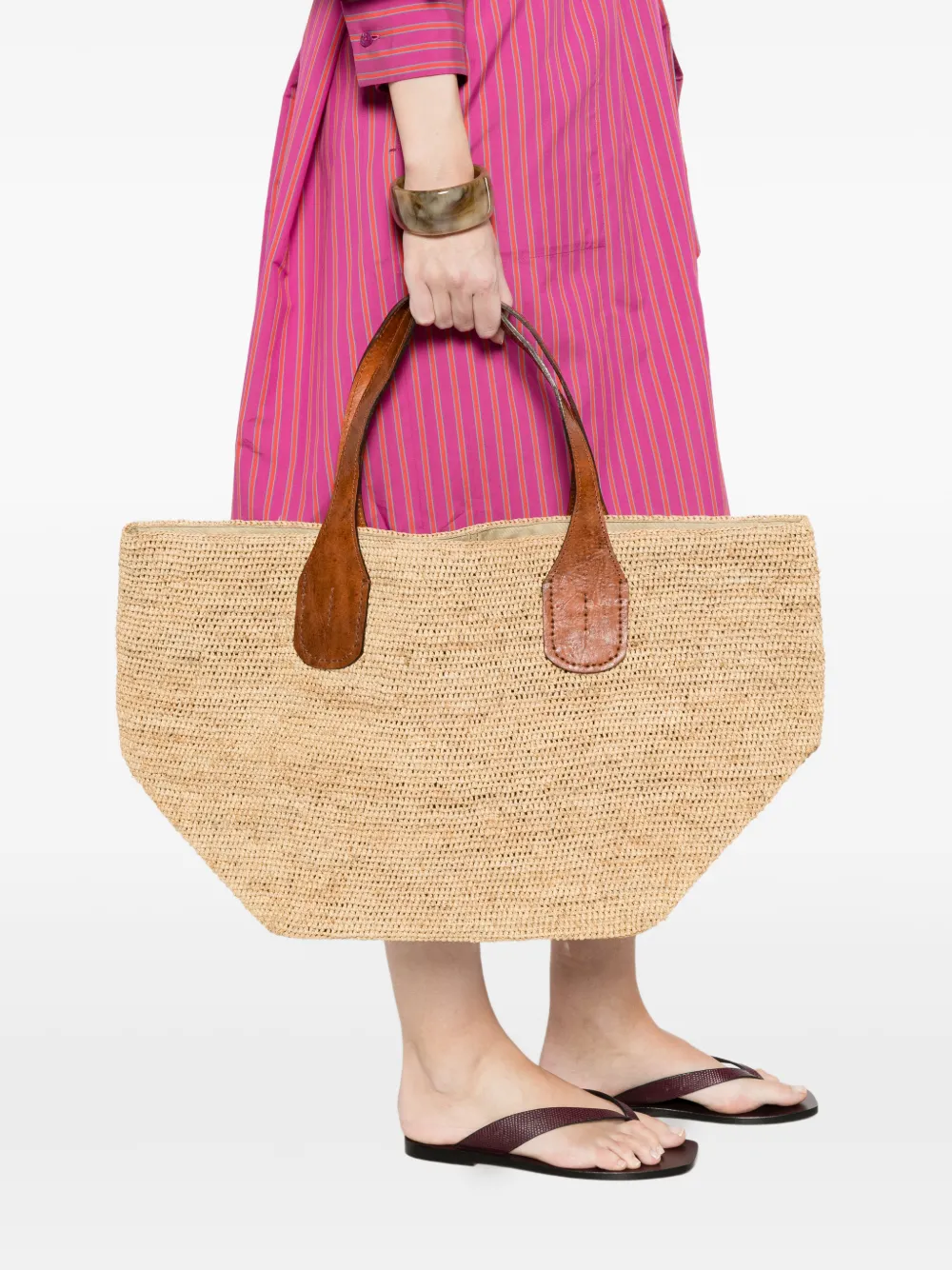 Ibeliv Tokyo Ii Raffia Handle Tote Bag - Neutrals 