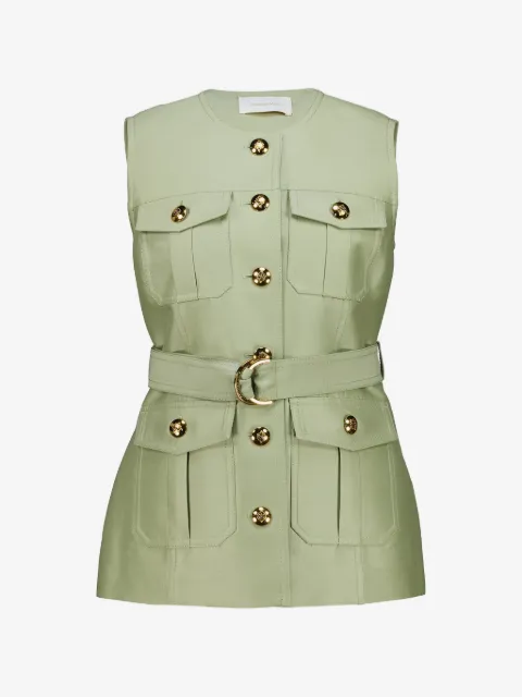 ZIMMERMANN Luna wool silk utility vest