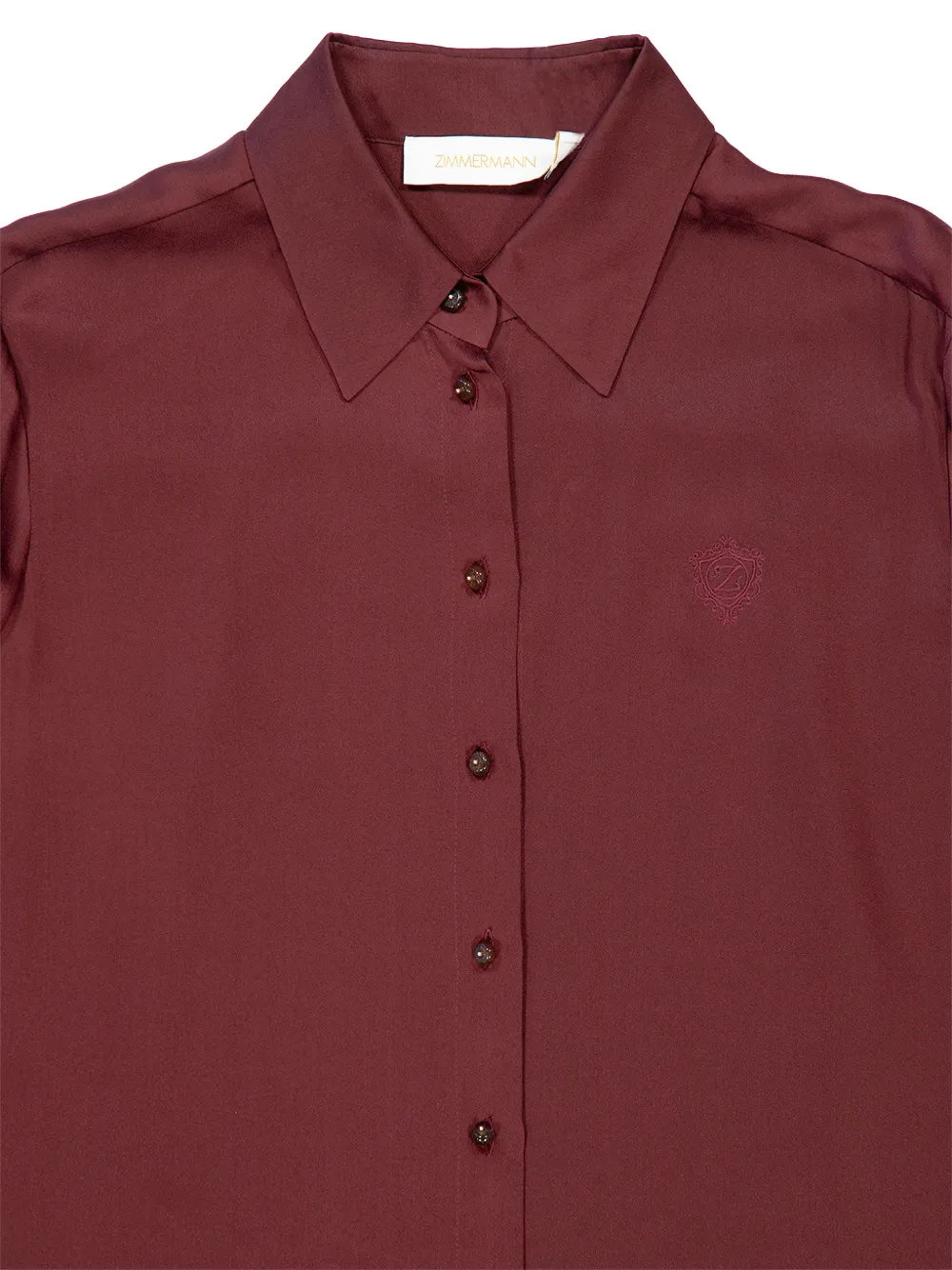 ZIMMERMANN Luna blouse met geborduurd detail Rood