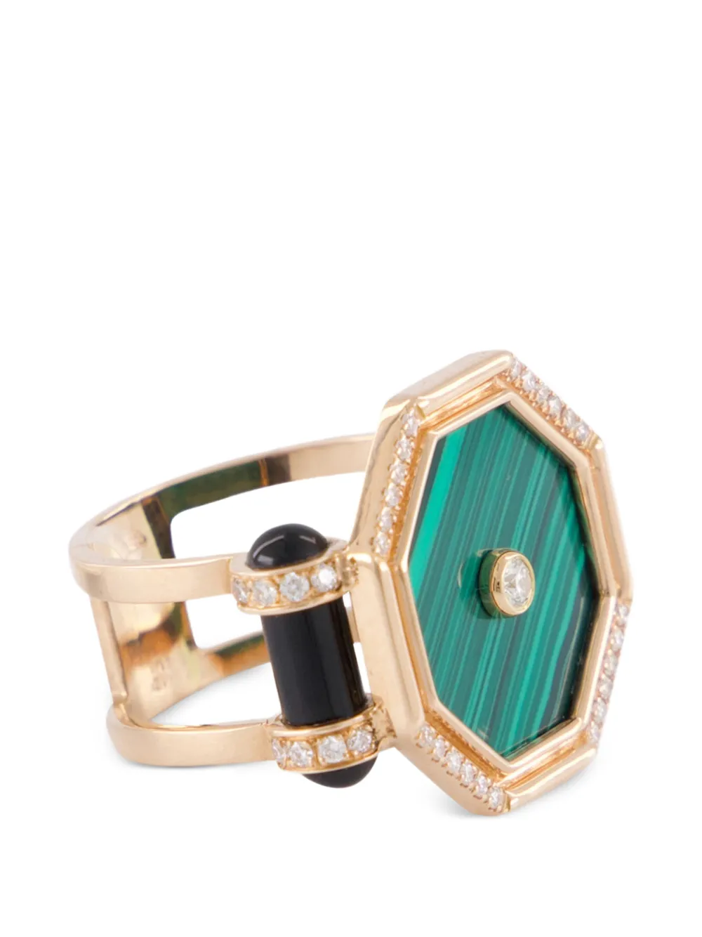  L'atelier Nawbar Hexagon Amulet Cocktail Ring - Gold 