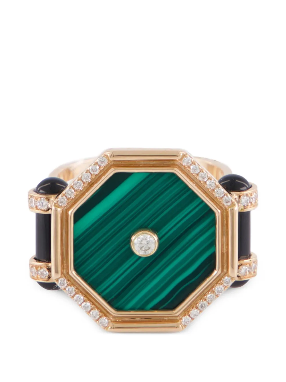 L'ATELIER NAWBAR Hexagon Amulet Cocktail ring - Oro