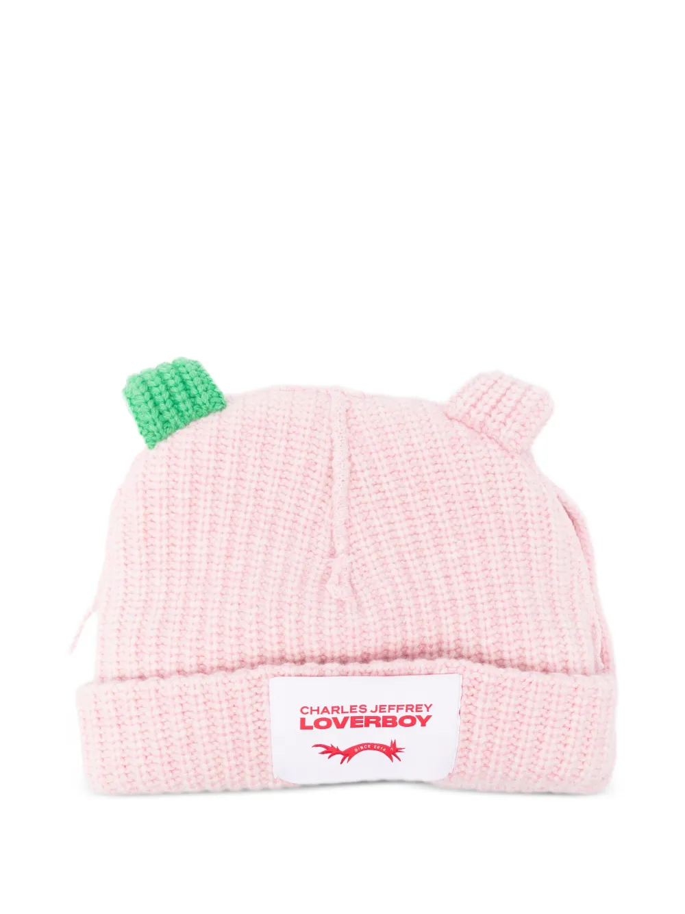 Charles Jeffrey Loverboy Chunky ear-detail beanie hat - Rosa