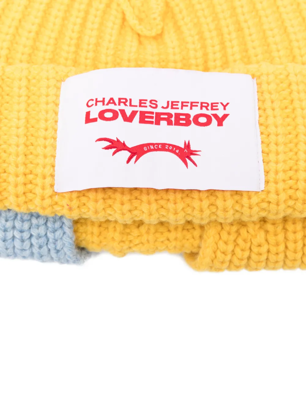 Charles Jeffrey Loverboy Chunky Ribbed Beanie Hat | Yellow