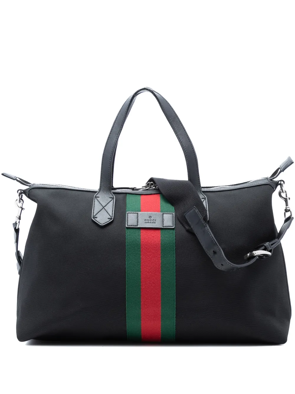 Gucci Pre-Owned 2016-2026 Techno Canvas Web travel bag - Nero