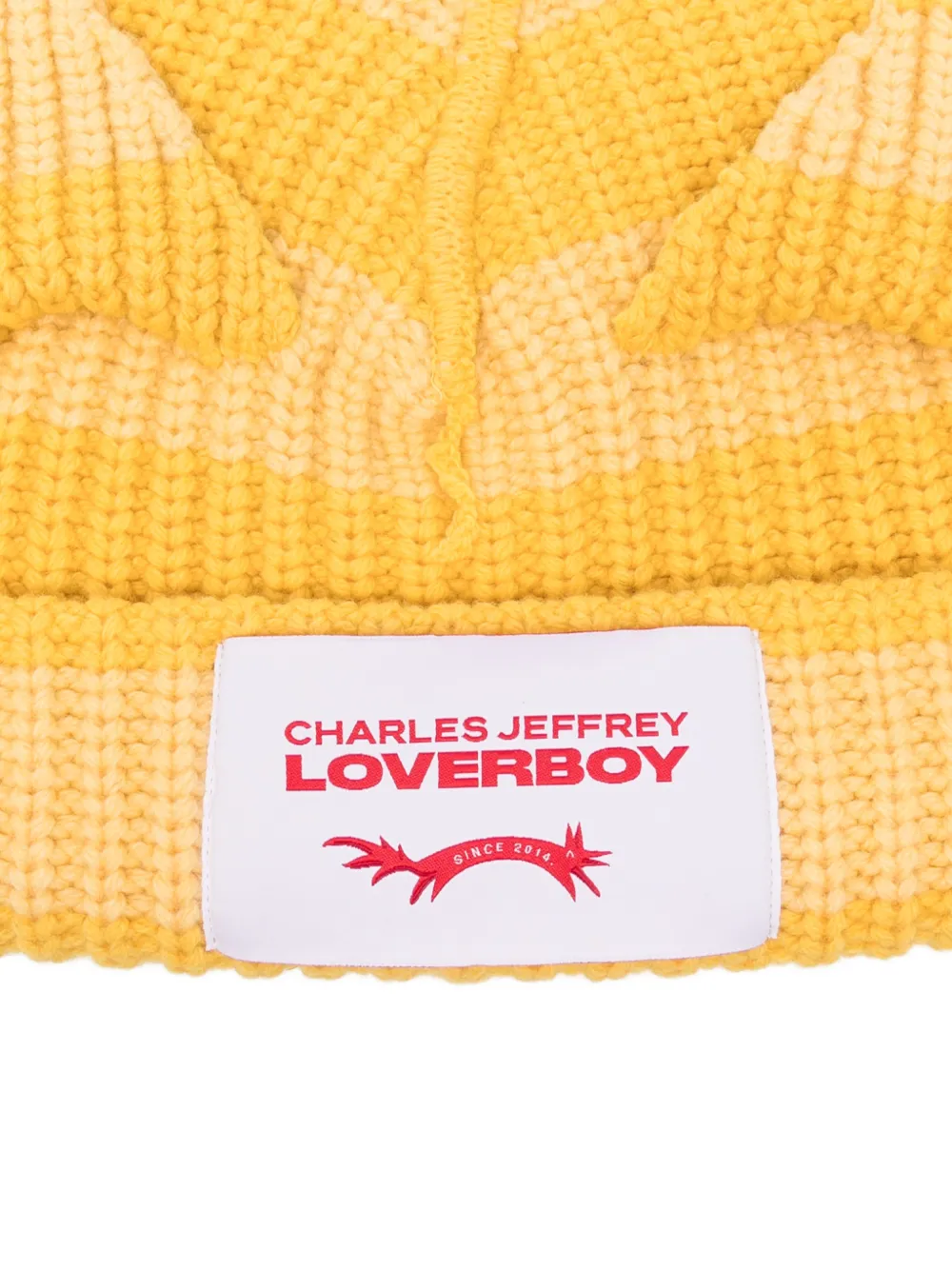 Charles Jeffrey Loverboy Chunky Ears muts met logopatch Geel