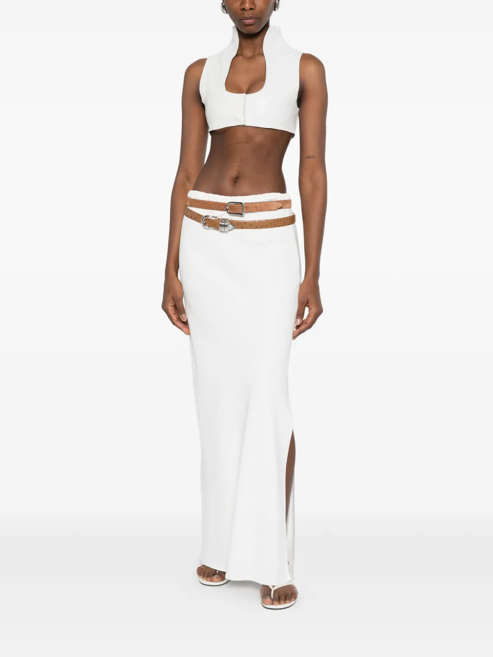  Gimaguas Leather Top - White 
