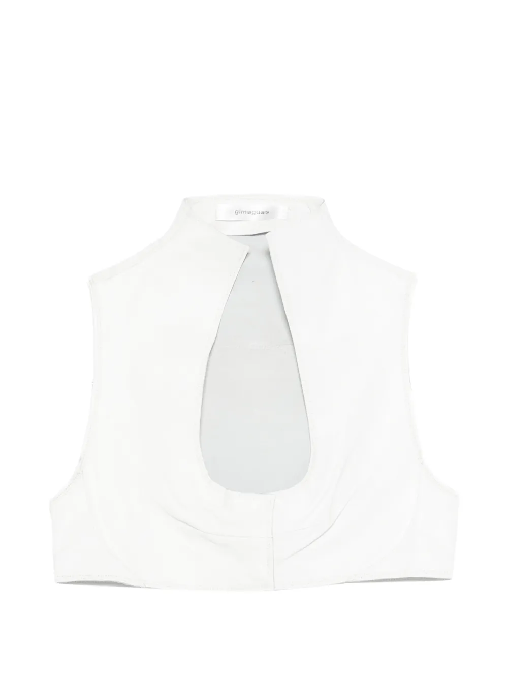 Gimaguas leather top - Bianco
