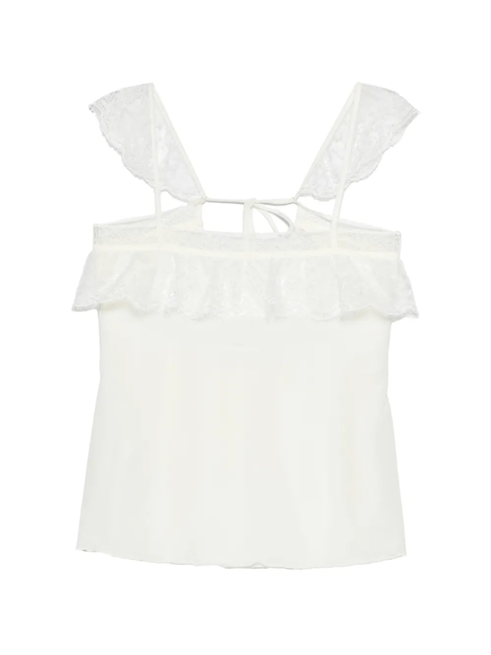 Gimaguas Meredith lace-trim top - Bianco